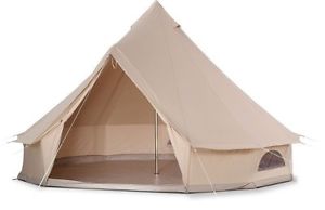 Dream House 5m Canvas Bell Tent Heavy Duty Outdoor Luxury Sibley Tent for Family
