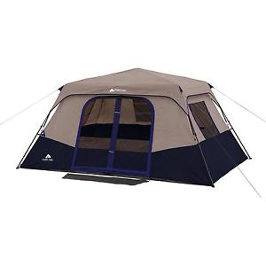 8 Person Instant Cabin Camping Tent 2 Room Cabin Tent Family Hiking Tent