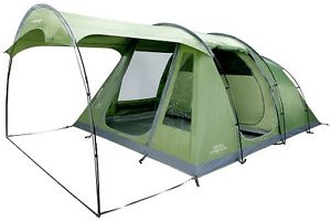Camping Tent with Attached Sun Canopy Green 5 Person performs in bad conditions