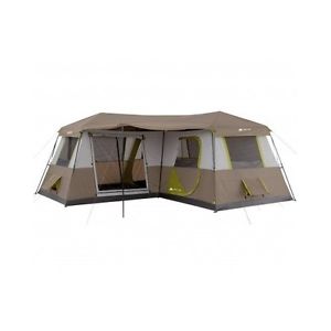3 Room Tent 16 X 16 Instant Cabin Ozark Trail 3 Room Front Awning Camping Green