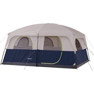 2 Room Family Cabin Tent Sleeps 10 Camping Outdoor Windows Rainfly Dry Tub Floor