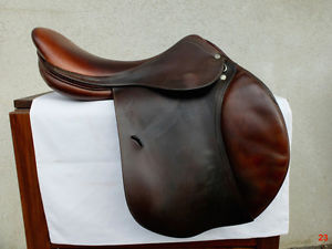 Antares Luxury French Jumping Saddle Gorgeous Brown 17.5"