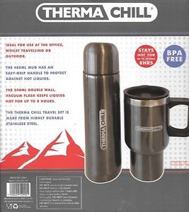 500ml Stainless Steel Thermos Travel Flask Mug Insulated Drinks Cup BPA free