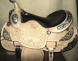 western tack trail pleasure show roping cowboy rodeo western leather saddle