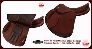 HDR Henri de Rivel 17 Regular MINIMUS Close Contact Covered Saddle Oak Bark NEW!
