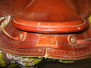 LEATHER SIMCO PONY WESTERN RANCH COWBOY SADDLE