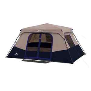8 Person 2 Room Instant Tent Family Cabin Camping Waterproof Outdoor Hiking Navy