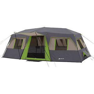 Cabin Tent Instant Camping 12 Person Outdoor Family Hiking Travel Shelter Green