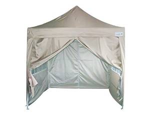 Quictent Silvox® Waterproof 6'x6' EZ Pop Up Canopy Gazebo Party Tent Biege Portable Pyramid-roofed Style