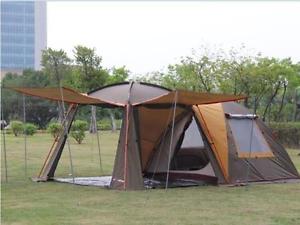3-4Person/Men Waterproof Camp 1+1 Room Hiking Camping Family Large Tent