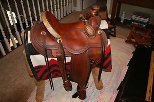 Custom western saddle