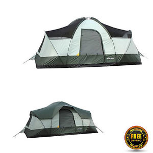 10 Person Camping Tent Three Season Family Hiking Cabin Dome Outdoor Shelter