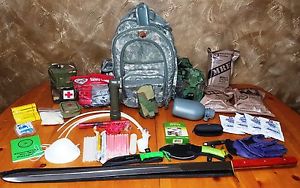 160pc Zombie Apocalypse Survival BONUS 3 Day 72 Hour Kit Emergency Bug out Bag