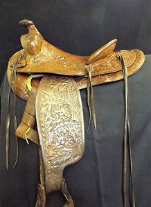 VINTAGE COW COUNTY SADDLE 15"