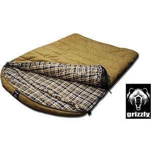 2 Person Sleeping Bag Adult Outdoor Camping Canvas 0 Degree Double Layer Warmth