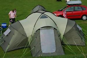 ~Outwell Hartford XL~ Large 8 Man/Person/Berth Tent With 3 Rooms-VGC