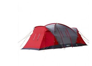 Camping Tent Caponie Red Sleeps 6 Man 2 Large Door Entrances Hydrostatic Head