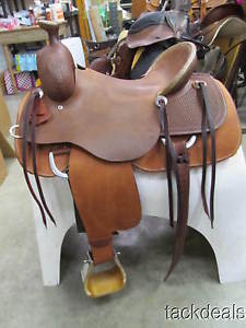 New Robert Teskeys 16 1/2" Ranch Saddle Weatherford TX Made Never Used