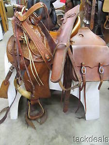 Handmade in CO Ranch Roping Saddle & Hunting Gear Set Lots of Extras