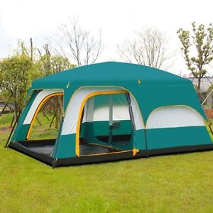 12 Man Waterproof Family Camping Large Group Beach Tent Sun Protection Shelter