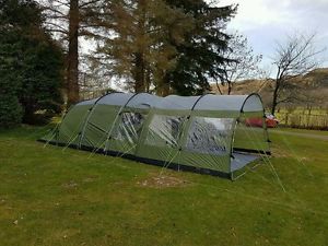 OUTWELL PALM COAST SIX TENT, EXTENSION AND BRAND NEW CARPET