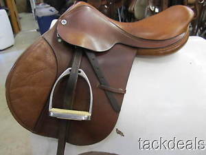 Cliff Barnsby Whitaker Close Contact English Jumping Saddle 17" M Lightly Used