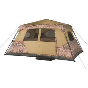 Camo Camping Tent Instant Large 13' x 9' Real Tree Family Cabin Hunting 8 Person
