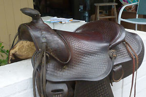 vintage western saddle