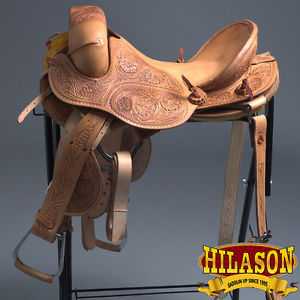 BX206BZOL-A HILASON CLASSIC SERIES HAND-MADE RODEO BRONC RIDING SADDLE 16"