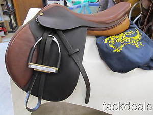 Thornhill Pro Trainer English Saddle 18" Wide Lightly Used w/ Fittings