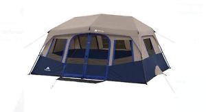 Instant Cabin Tent Tents For Camping Ozark Trail 10 Person 2 Room Shelter Family