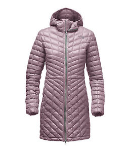 The North Face Women's THERMOBALL HOODED PARKA Warm Stowable Jacket Quail Grey M