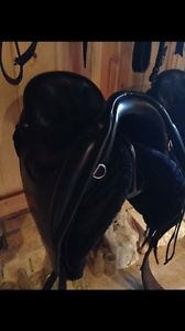 Orthoflex 15.5" Black Show Saddle, Paso Fino, With Stirrups,