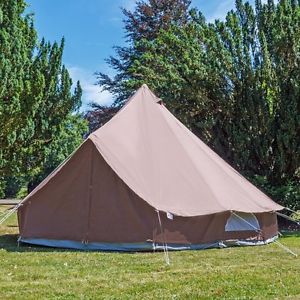 Boutique Camping 5m Chocolate Brown Tent With Zipped in Ground Sheet