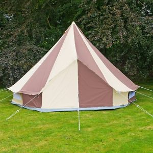 Boutique Camping 5m Cookies & Cream Bell Tent With Zipped in Ground Sheet
