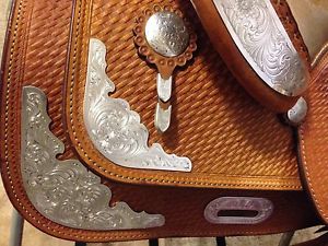 16" Crates Silver Show Western Saddle