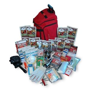 2 Week Deluxe Emergency Survival First Aid Bag Kit with Food & Water for 1 Perso