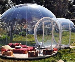 Outdoor Single Tunnel Inflatable Bubble Tent Camping Family Stargazing 3-4 peopl