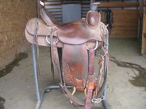 Quality Handmade Richard Oliver Saddle Team Roping Rope Ranch All Around 15-15.5