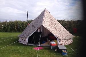 5m Bell Tent With Canopy And Wood Burning Stove