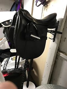 Black Dressage saddle size 17" $900