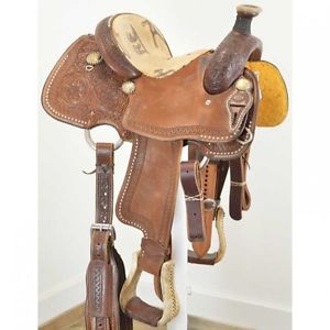 Used 12" Mike's Custom Saddles Roping Saddle Code: C12MIKESCUSTOM12