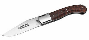 cuchillo deportivo de Pataud, 12C27, Serpiente madera, Estuche piel con Chaira