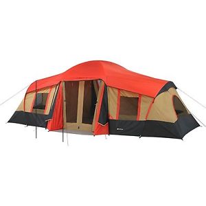 10 Person Camping Tent Vacation Instant Shelter 3 Room Front Canopy Waterproof