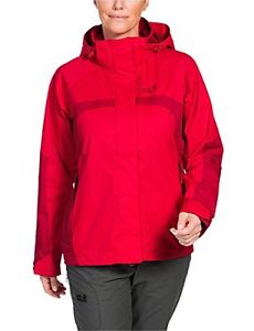 Rosso (Red Fire) (TG. XL, modello corto) Jack Wolfskin, Giacca impermeabile Donn