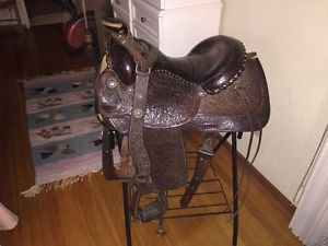 16.5"  Circle Y Equitation Saddle, matching breast collar includes cinch and pad