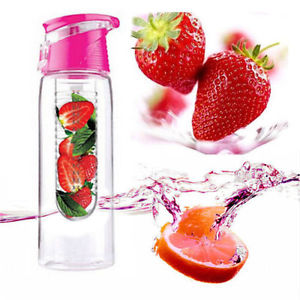 BULK! Fruit Infuser 800ML Water Bottle Sport Health Flip Lid 200pcs