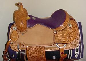 New 16" Custom Cutter Leather Saddle with 2 3/4" Breast Collar Martin Saddlery