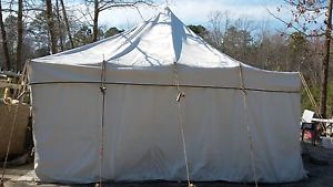 14 x 14 Panther's Primitives Canvas Marque Tent Rev War Civil War Pirate