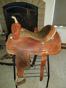 15" Jays Custom leather Cutting saddle
